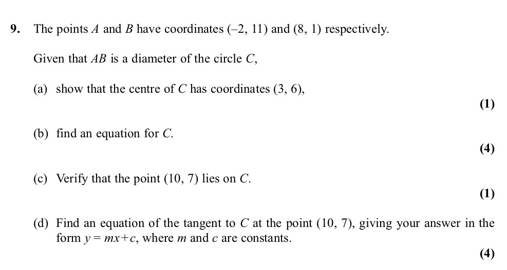 The-points-A-and-B-have-coordinates-(−2,-11)-and-(8,-1),-respectively-Edexcel-A-Level Maths Pure-Question 2-2011-Paper 3.png